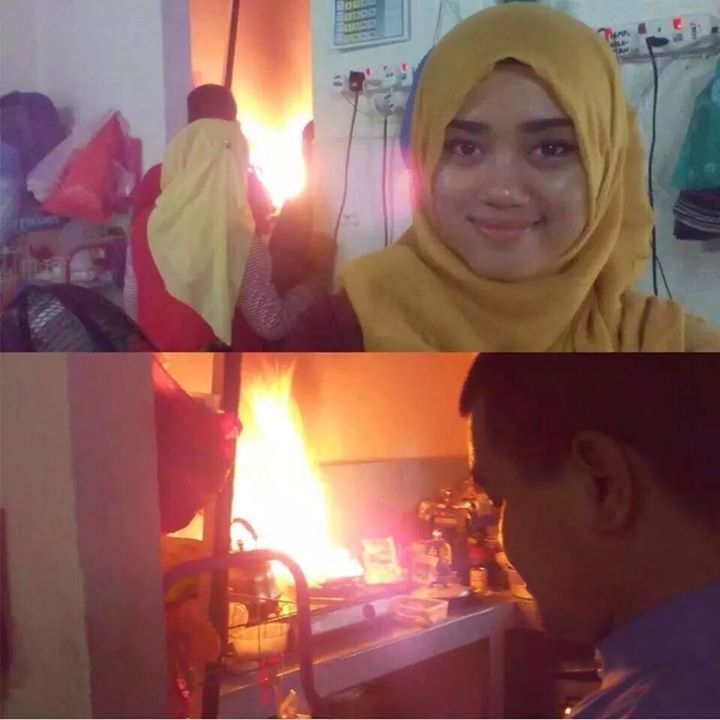 selfie-dapur-terbakar