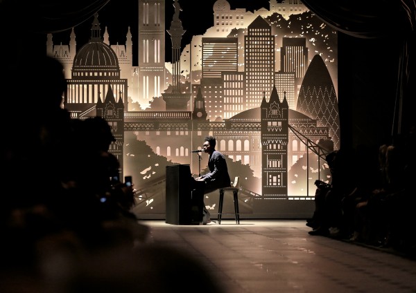 Benjamin Clementine performing live at the Burberry _London in Los Angeles_ event