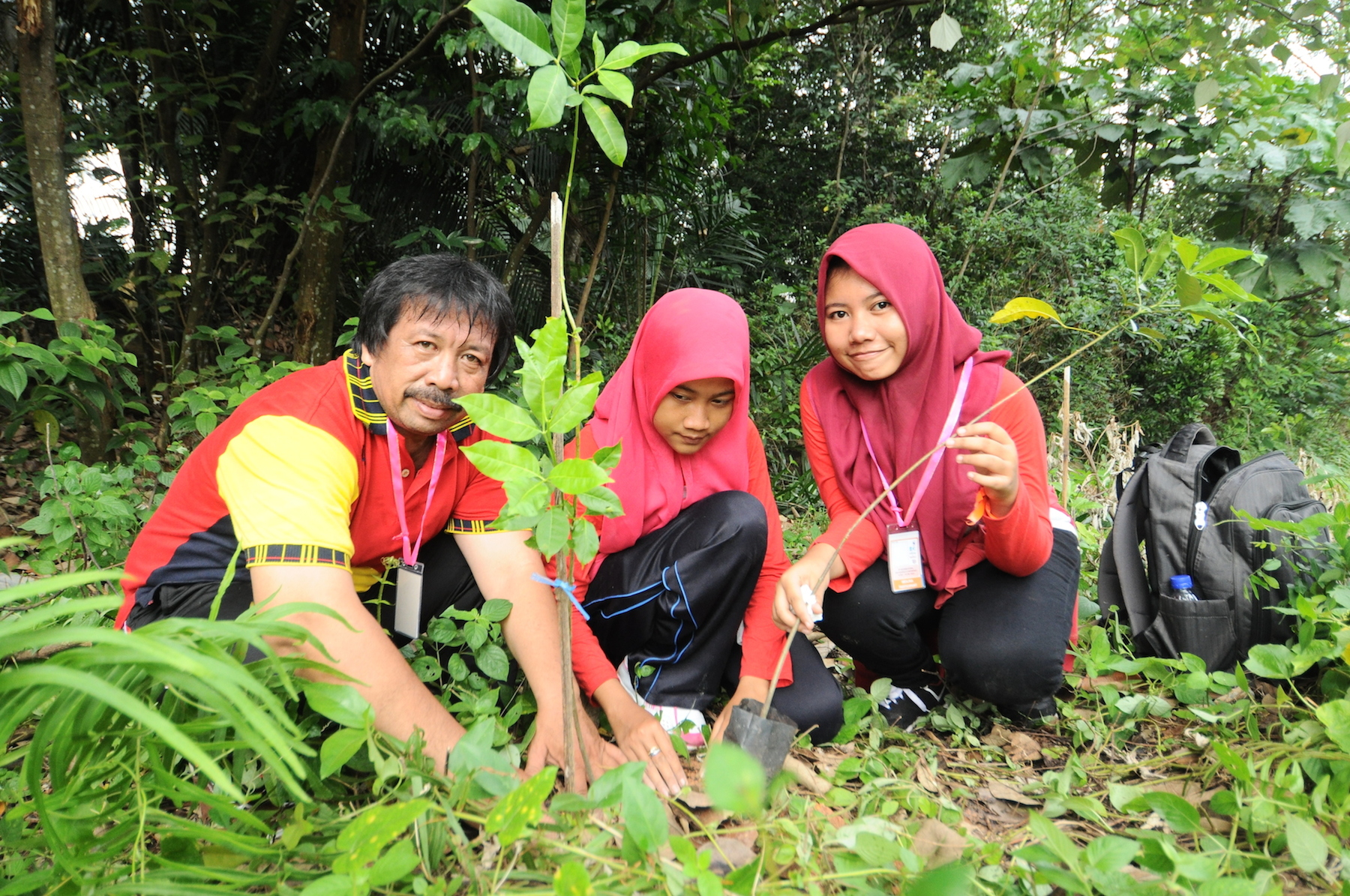 Kanak-kanak menjalani pembelajaran mengenai tumbuhan di bawah bimbingan para jurulatih yang diiktiraf oleh WWF. Foto -Arkib Wanista