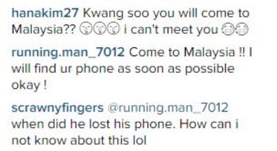 Reaksi para peminat Malaysia yang teruja untuk bertemunya. Foto -Instagram