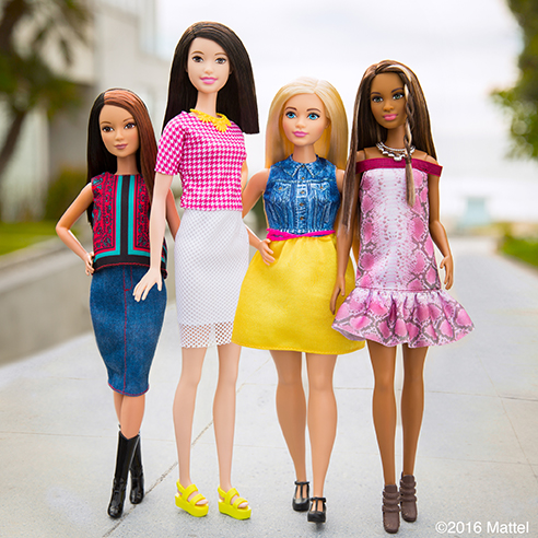 Koleksi Barbie Fashionista baharu yang memiliki bentuk badan realistik seperti manusia. Jurugambar -Rafael Ortega Stylist Susan Kurtz