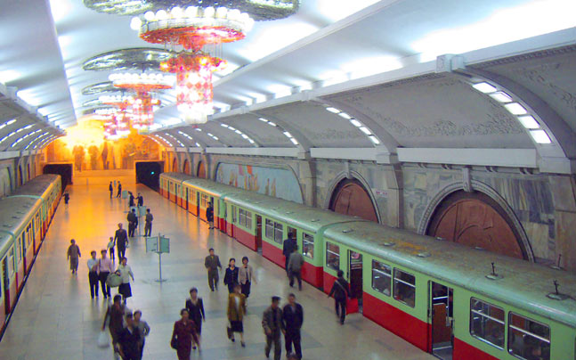 Stesen Keretapi bawah tanah Pyongyang. Foto - India Today