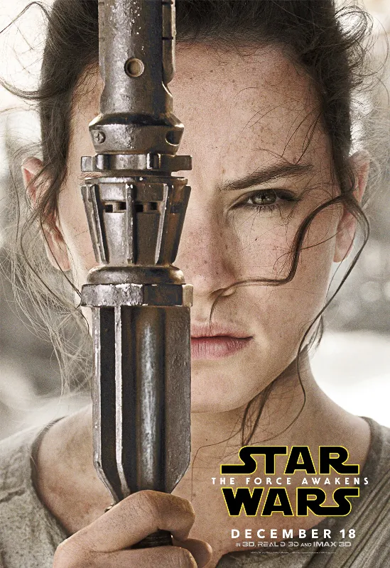 Watak Rey lakonan Daisy Ridley yang dijangka merupakan Jedi terakhir. Sumber: Pinterest